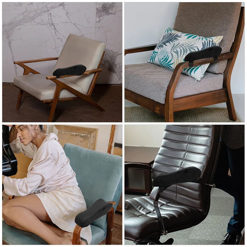 2 Pezzi Cuscini per Braccioli per Sedie da Ufficio, Morbidi e Confortevoli Supporti per Gomiti Universali per Sedie da Casa e da Gaming