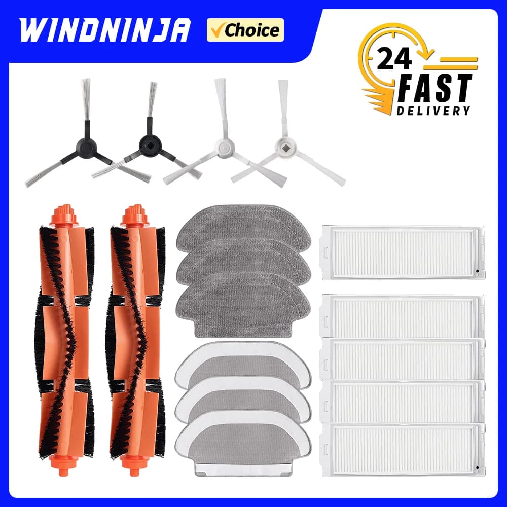 Parti di ricambio per Xiaomi Robot Aspirapolvere Mop P Pro 2S/XMSTJQR2S/3C B106CN S10 S12 T12 B106GL Spazzola laterale principale Filtro Mop Panno