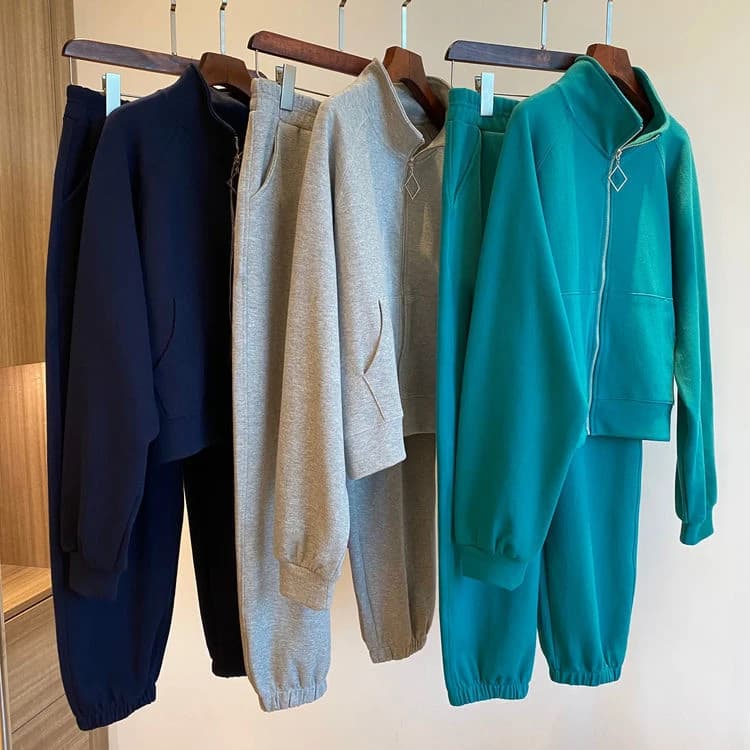 Spring Autumn 2026 New Fashion Loose Small Size Hoodie Sweatpants Sportswear Set Women Casual plus Size Two Piece Set