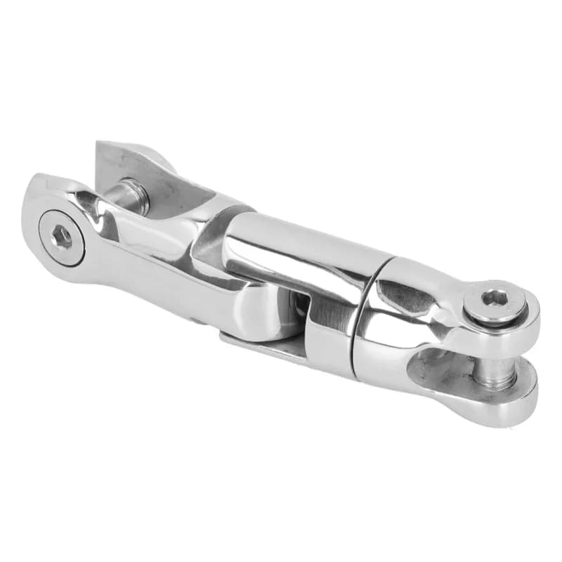 3-Joint Marine Anchor Swivel Connector: 316 Stainless Steel Build, Mirror-Polished Surface, Durable & Corrosion-Resistant Boat H