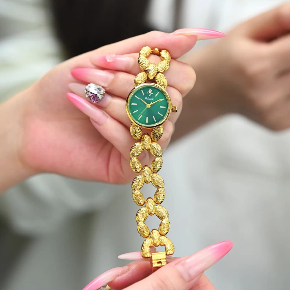 Orologio al Quarzo Dorato Yalalusi, Orologi Bracciale alla Moda per Donne, Orologio da Polso di Lusso per Signore, Orologio Femminile Elegante, Regalo 2026 Nuovo