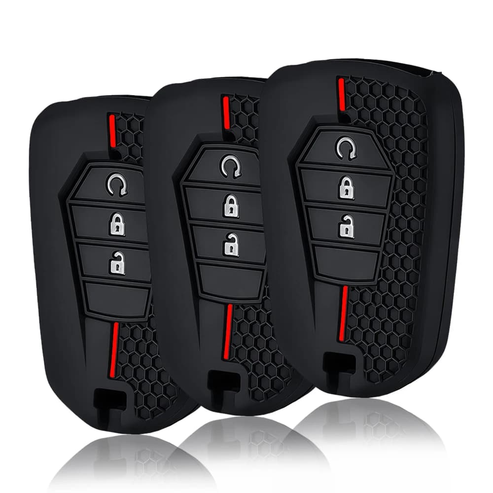 Nuovo 3 pulsanti copertura chiave auto in silicone telecomando Fobs per ISUZU Dmax D-max Mux 2021 2022+ D-max MU-X 3.0 Mux scatola di accessori