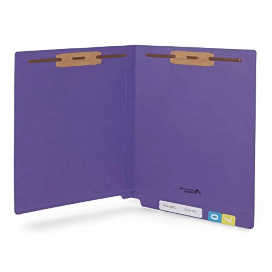 50 Cartelle Portadocumenti con Chiusura a Due Linguette, Formato Letter, Confezione da 50