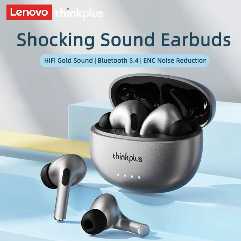 Lenovo LP5 PRO Bluetooth 5.4 Wireless TWS Sound HiFi Auxiliary Gaming Headphones Standby Long Touch Contol with Microphone