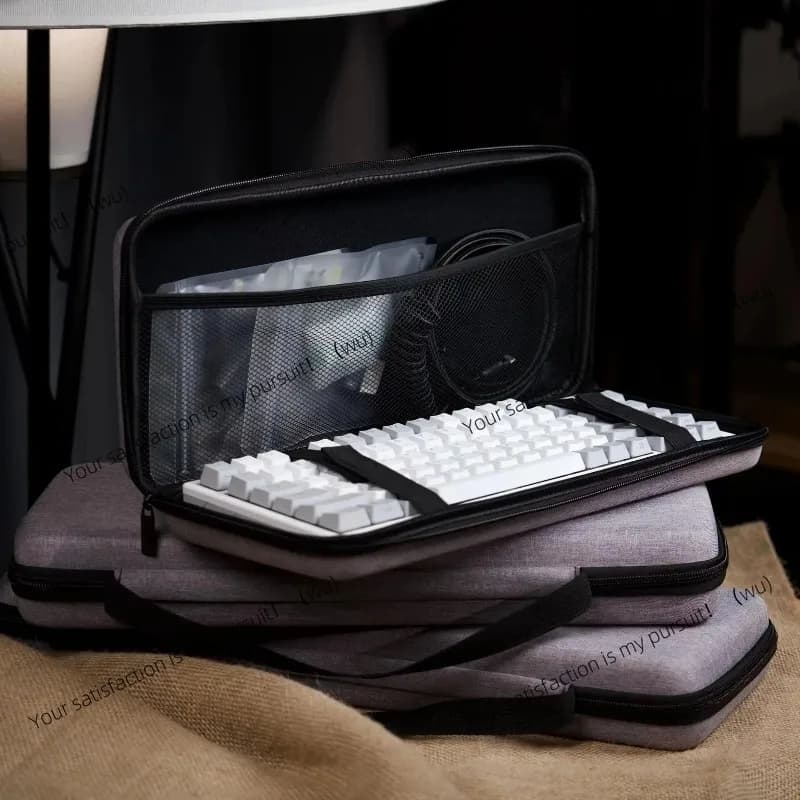 1pc EVA Hard Case for Mechanical Keyboard 61% To Full Size, Waterproof Shockproof Protective Sleeve for Gaming Office Travel