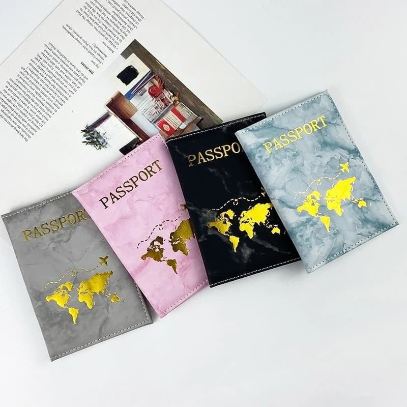 PU Leather Travel Passport Protective Case Unisex Passport Holder Ticket Passport Covers