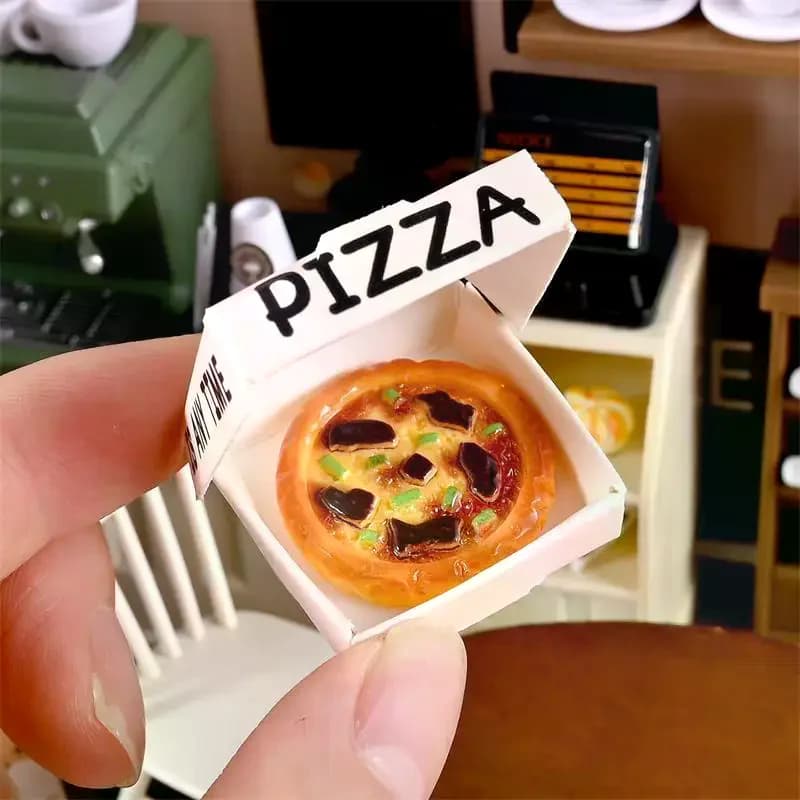 5/10 pezzi 1:12 miniature di case delle bambole scatola di pizza modello casa di bambola accessori arredamento simulazione mini giocattoli alimentari giochi di imitazione giocattoli fai da te