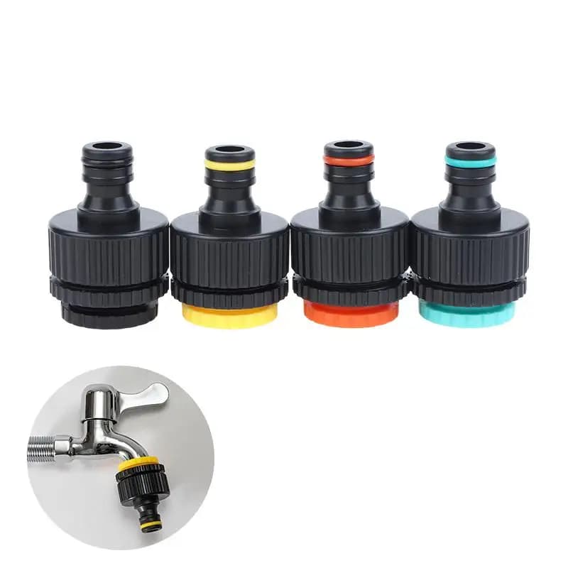 1/2" 3/4" 1 Inch Thread Quick Connector Garden Irrigation Hose Quick Coupling Plastic Watering Pipe Quick Connector Fittings