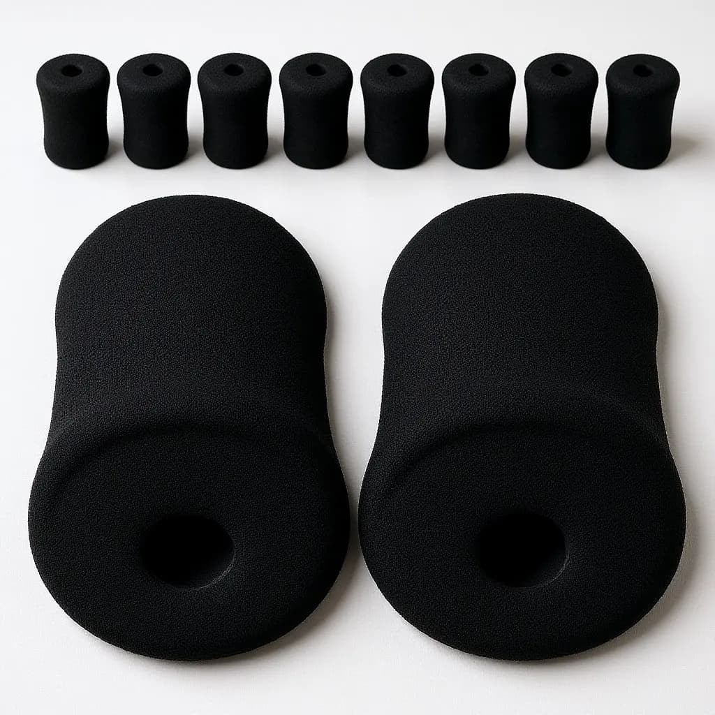 10 Pezzi Cuscinetti in Schiuma per Macchina Leg Extension, Attrezzatura per Allenamento Addominali, Copertura per Rullo da Palestra, Ricambi in Spugna
