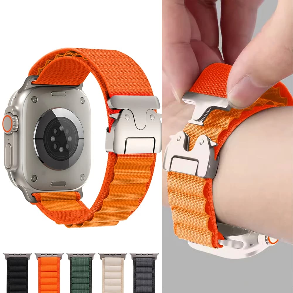 Cinturini ad anello alpino per cinturino Apple Watch Ultra 3 49mm 46mm 45mm 44mm 40 41 42mm Bracciale paracadute IWatch Series 11 10 9 8 7 6 SE