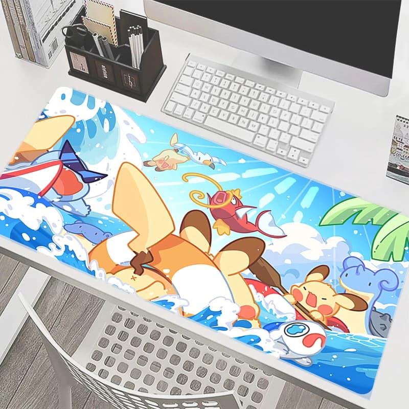 Mouse Mat Pokemon Pikachu Game Accessories Lock Edge Gamer alfombrilla Laptop Desk Mat Laptop Varmilo Keyboard Mousepad