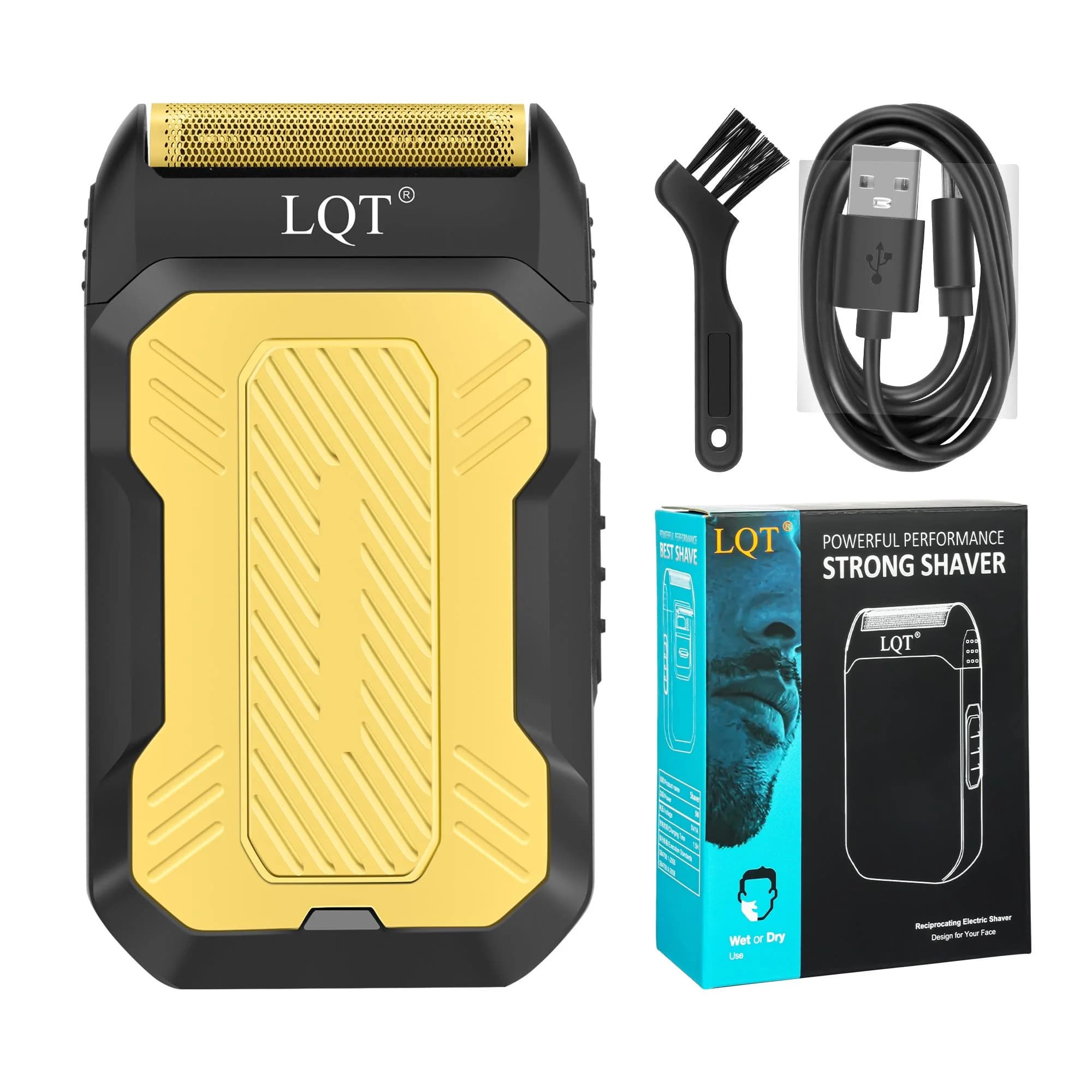 LQT Electric Beard Trimmer USB Charging Rechargeable Hair Finishing Shaver for Salon Use Barber Beard Shaving Machine Portable