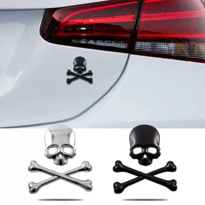 1 pz moda 3D demone teschio in lega di zinco adesivo per auto in metallo per auto moto logo teschio emblema distintivo adesivi per auto styling