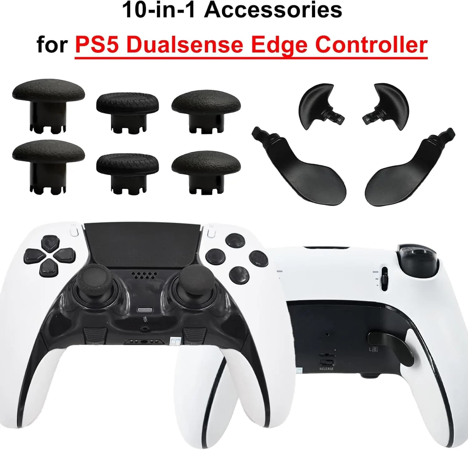 Accessori di ricambio 10in1 per joystick analogico controller PS5 Edge, levette per paddle controller PS5 Dualsense-Edge