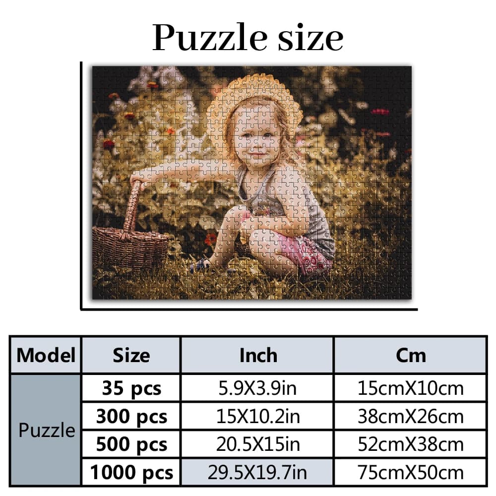 35/300pcs kid Customized Photo Jigsaw puzzle Puzzle Customizable Poster For Kids Toy Kids Gift