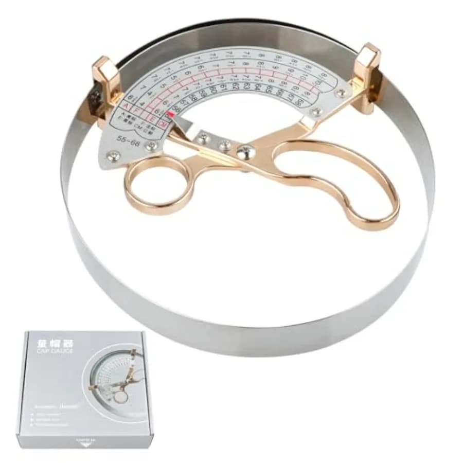 Righello per Misurare Cappelli, Strumento di Misurazione Preciso per Calibrare la Taglia del Cappello, Righello a Bussola Leggero per Cappelli e Berretti, L