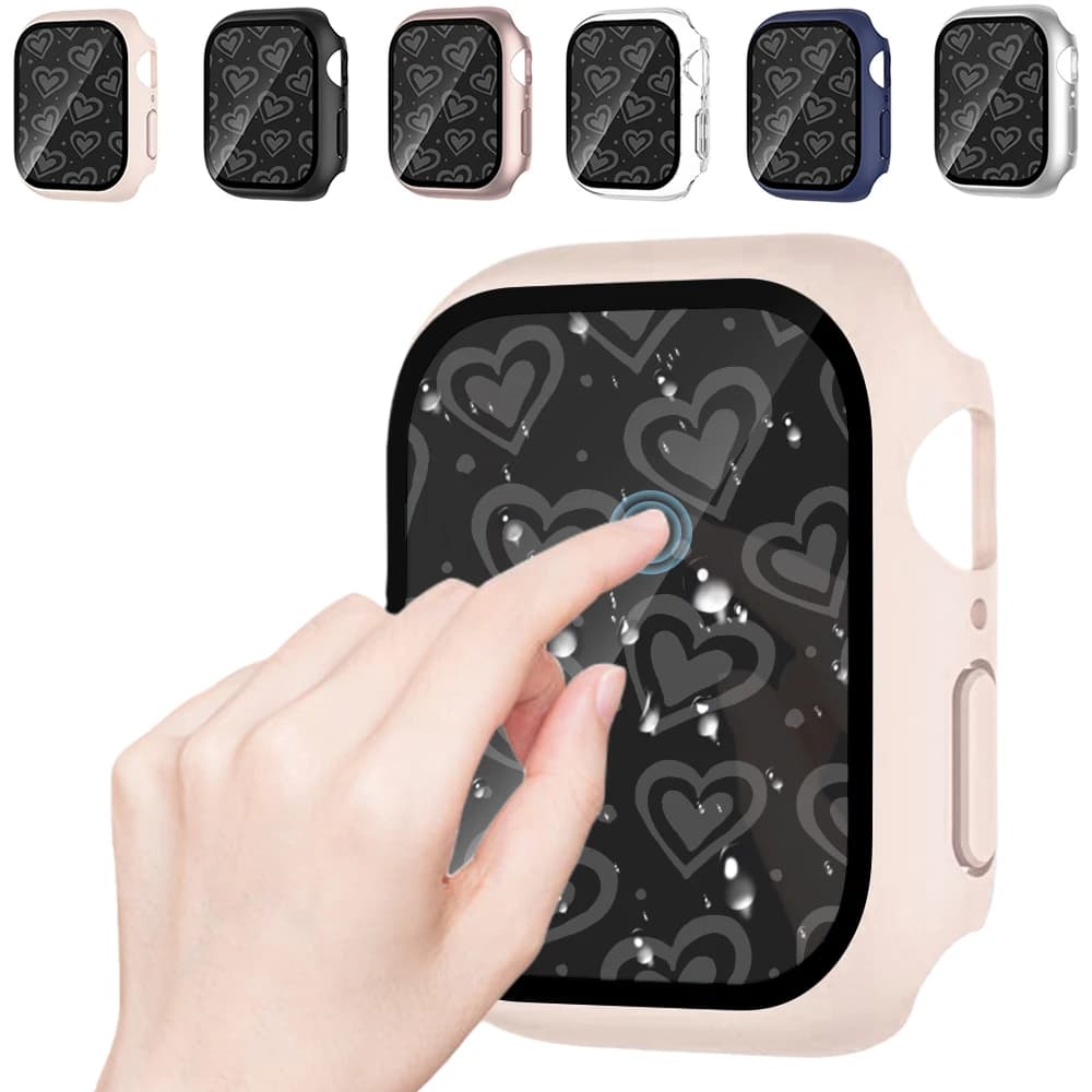 Copertura in vetro per la privacy per Apple Watch S11 S10 Custodia 46mm 42 41 40 38 45mm Protezione schermo rigida per PC per iWatch Series 9 8 7 6 5 4 SE