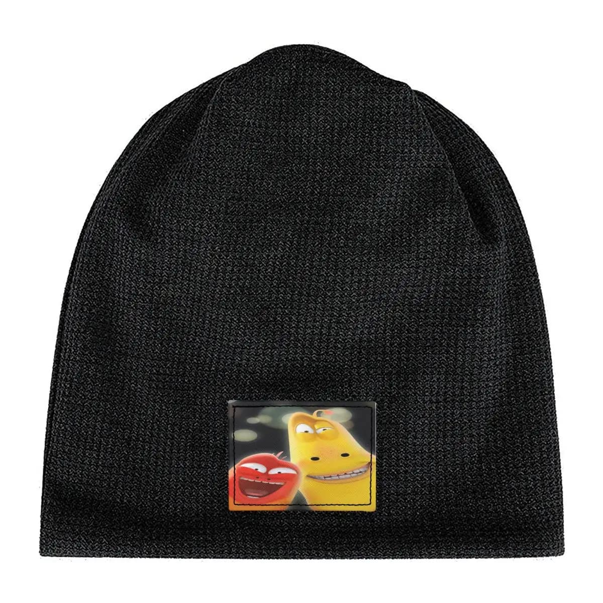 Larva Yellow Red Funny Anime Beanies Caps Fleece-Lined Bonnet Hat Warm Fashion Autumn Winter Outdoor Skullies Hats