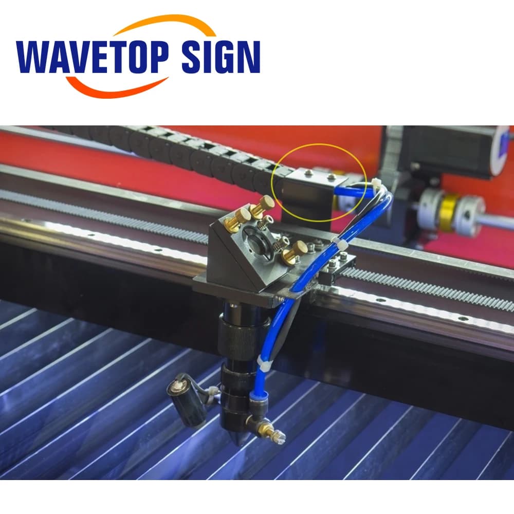 WaveTopSign E Series CO2 Laser Head Set + 1Pcs Focus Lens + 3Pcs Si / Mo Mirrors for Co2 Laser Engraver Cutting Machine Parts