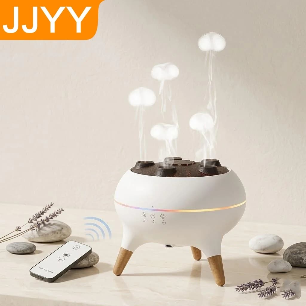 Umidificatore Silenzioso a Nebbia Fredda, Diffusore di Aromi, 7 Colori, Spegnimento Automatico, 28dB, Ideale per Camera da Letto e Arredamento Casa