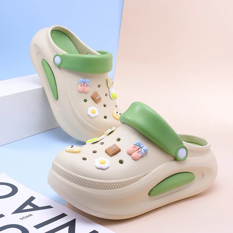 Scarpe con Suola Spessa e Rialzata, Sandali Sportivi Antiscivolo da Donna, Zoccoli e Ciabatte in Eva per Spiaggia e Mare
