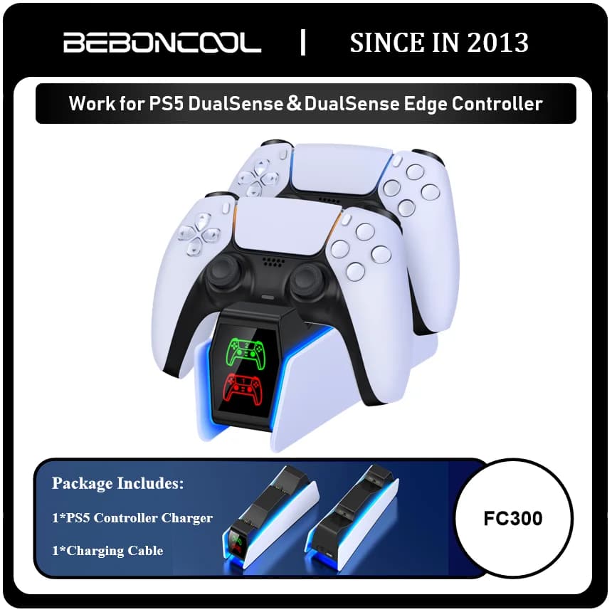Controller Charging Station For PlayStation 5 Dual Fast Charger LED Indicator Charging Stand Docking Station ps5 accessories