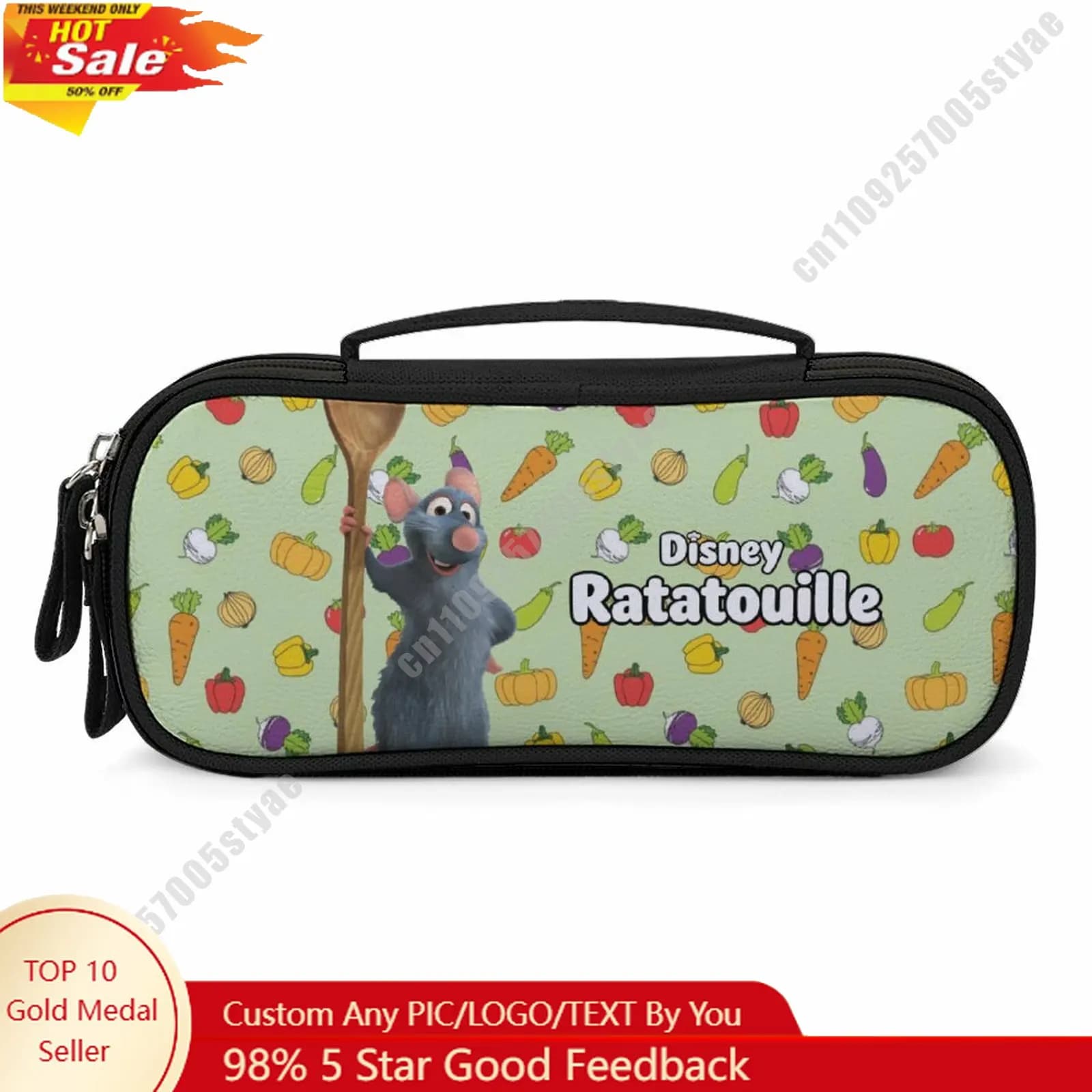 Astuccio per matite Ratatouille Personaggio dei cartoni animati Disney Design personalizzato Creazione personalizzata Regalo per le vacanze Borsa per cosmetici Cosplay
