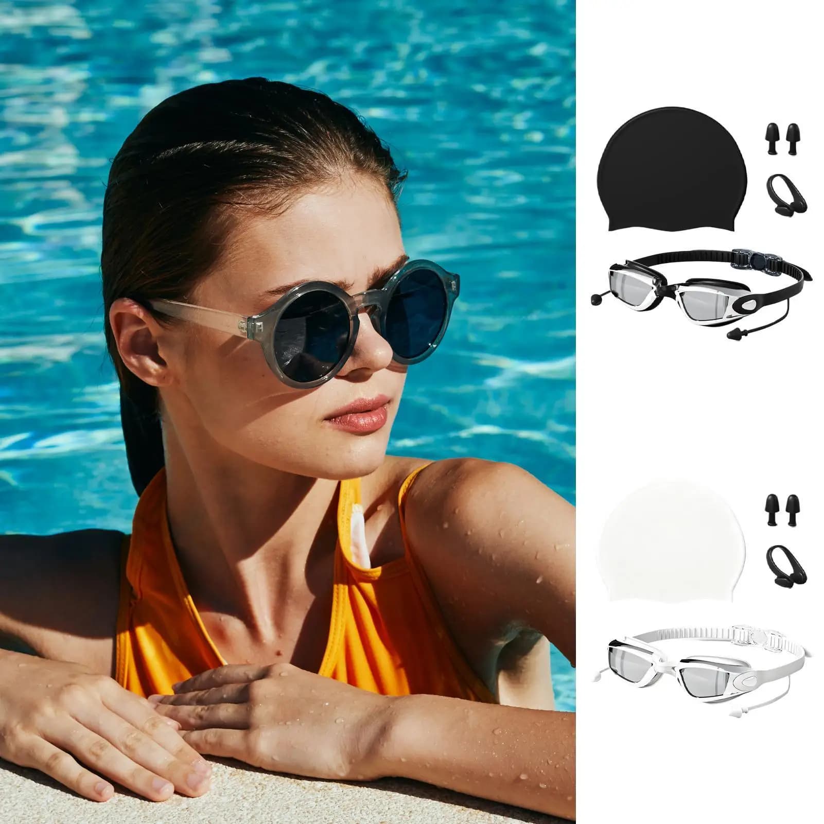 Anti-water swimwear UV leak-free Swimwear Anti-snatch Waterproof Swimming Accessories for Women Men Beginners Snorkeling Diving