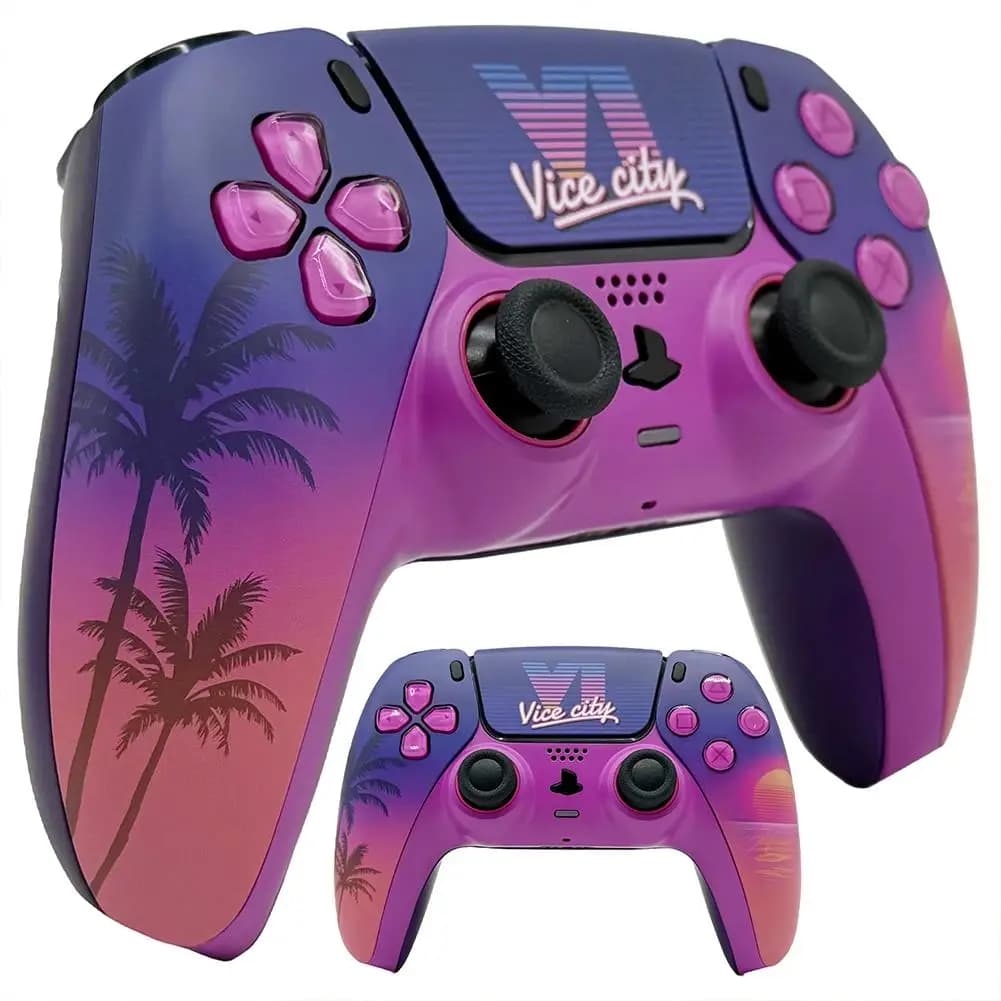 Themed Replacement Shell for PS5 Controller Matte Anti Slip Fingerprint Resistant Protection Gamepad Faceplate Cover Accessory