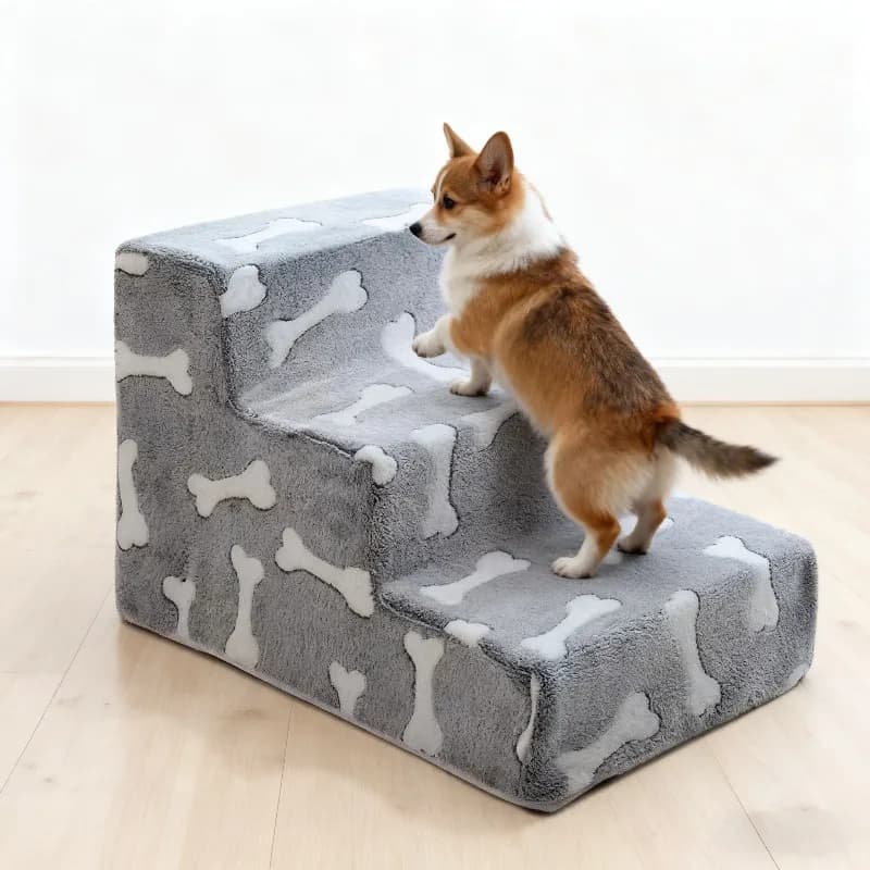 Ladder dog pet bone-shaped puppy, sofa bed beside the staircase, ramp protection, pet movable ramp, pet walking staircase
