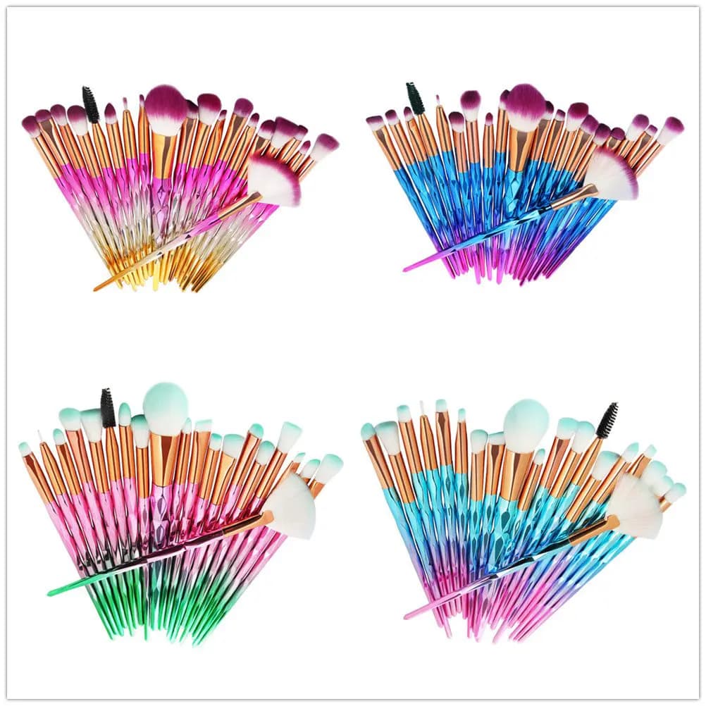 20Pcs Makeup Brush Set Brushes Long Handle Soft Bristle Makeup Tools Beauty Accessories Foundation Eyeshadow Eyeliner
