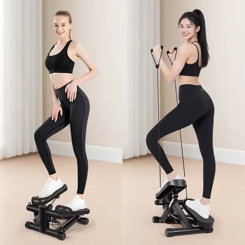 Mini Stepper da Palestra per Esercizi Aerobici e Fitness con Banda di Resistenza e Tappetino