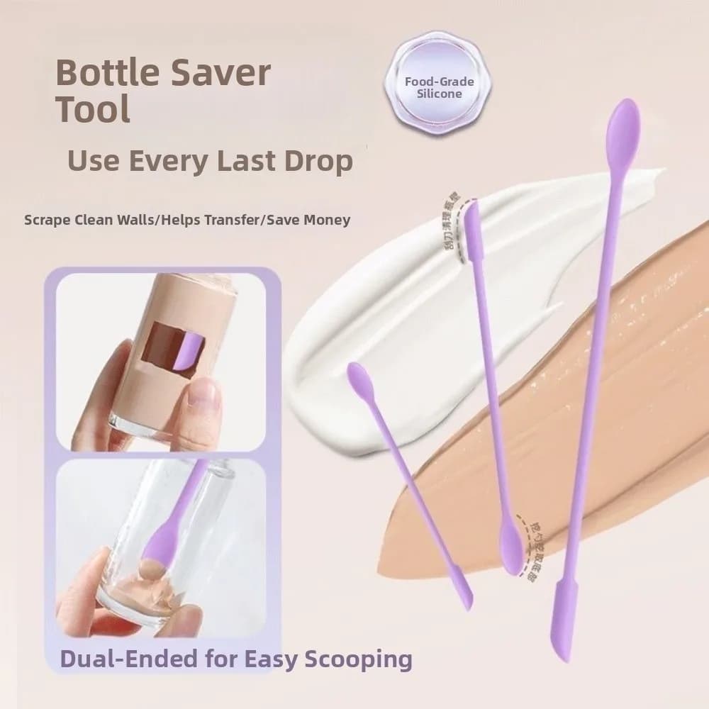 3 pezzi mini raschietto in silicone portatile morbido allungato pennello per maschera per il viso set di pennelli per trucco cosmetico a doppia testa