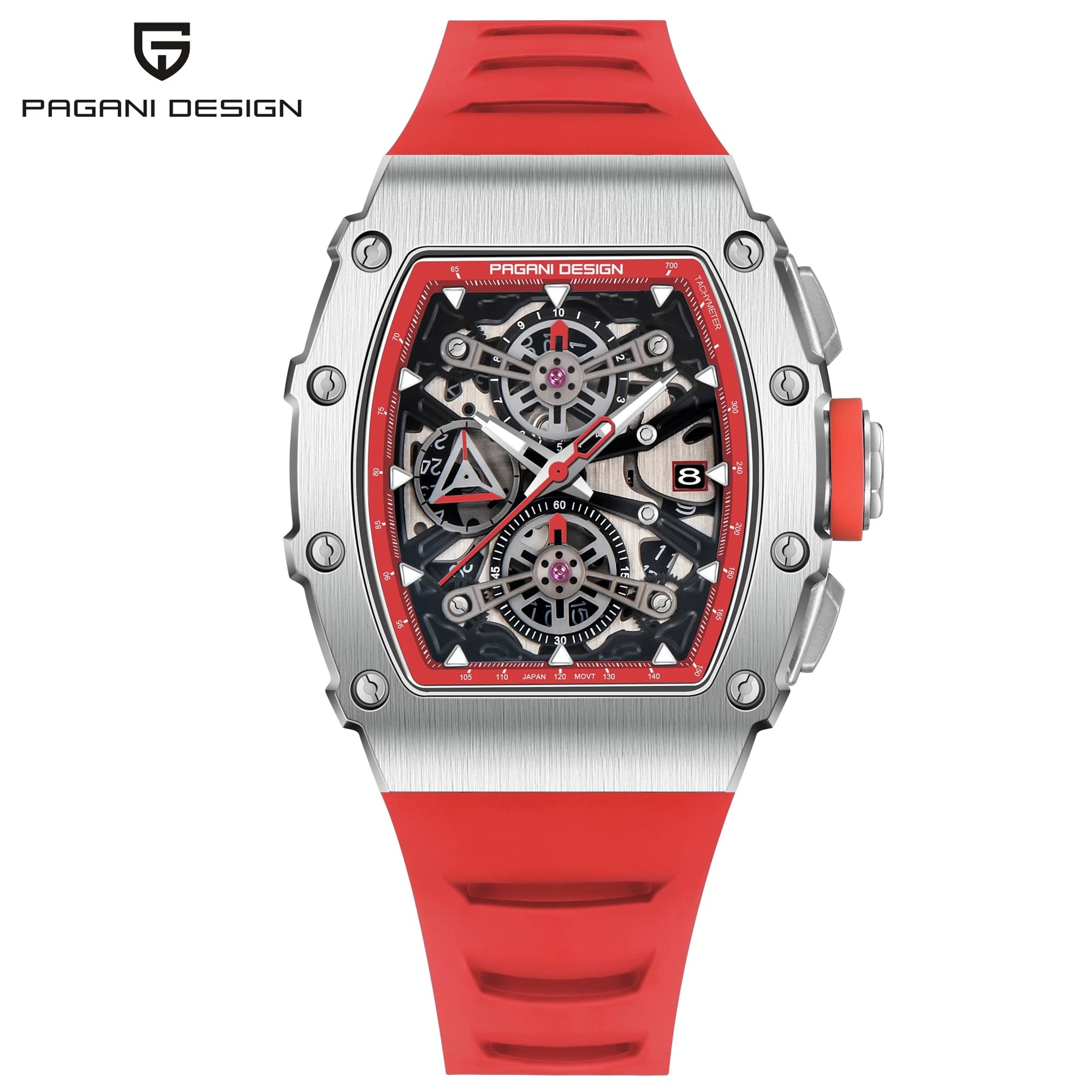 PAGANI DESIGN 2026 Nuovo Orologio da Uomo al Quarzo da 40MM con Cassa a Barile, Design Casual alla Moda, Vetro Zaffiro, Cronografo