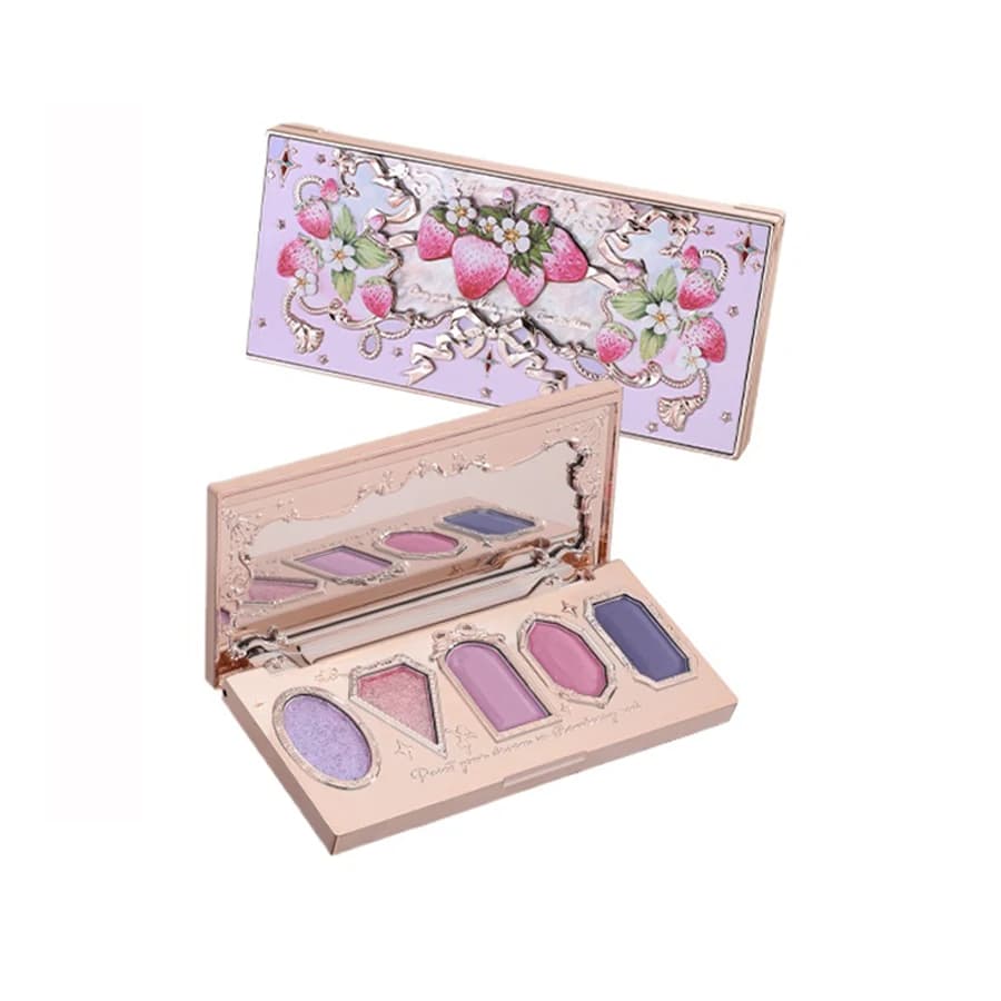 Flower Knows Violet Eye Shadow Strawberry Rococo Series Tavolozza di ombretti a cinque colori G01 Starmoon Fragola 0,21 OZ./6G