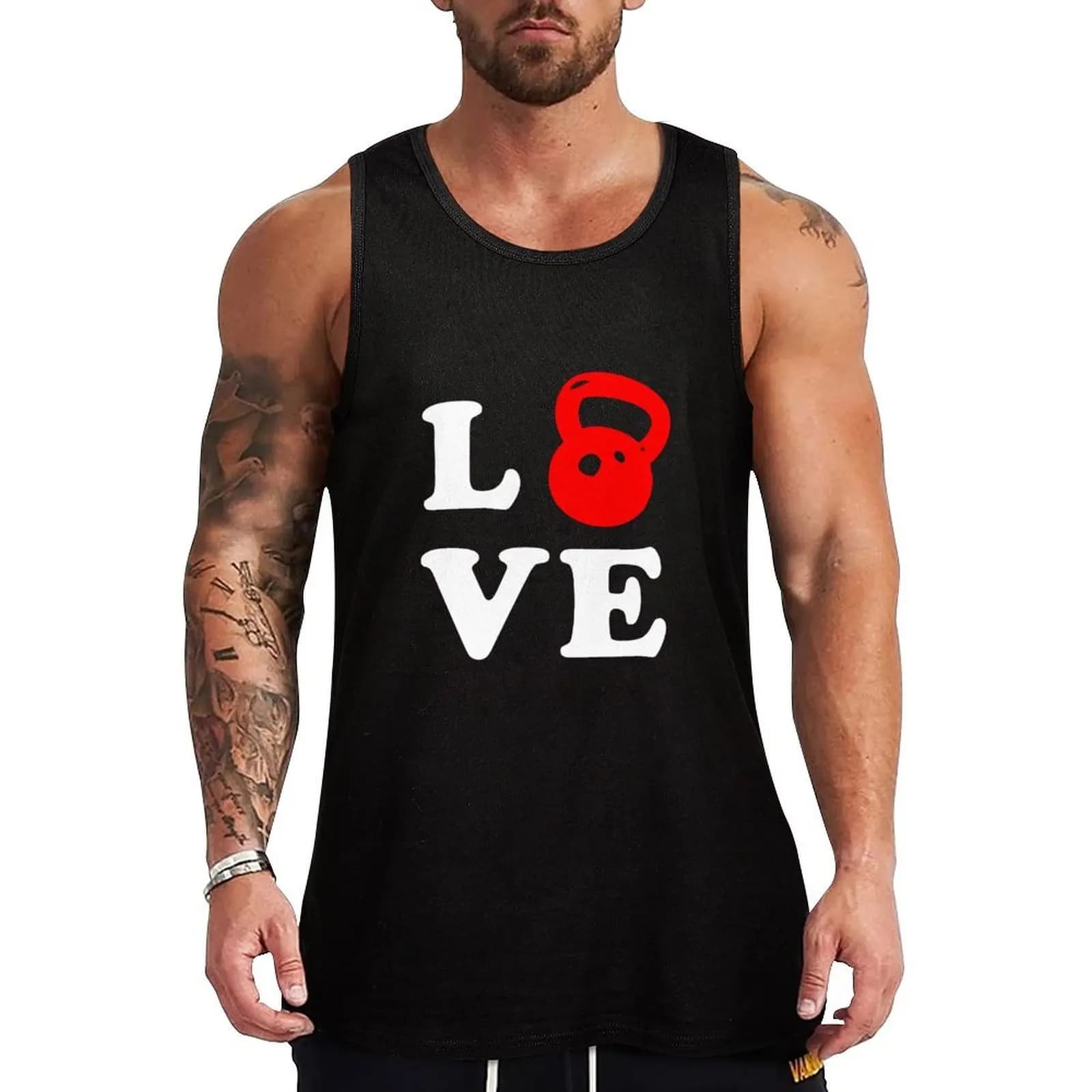 Kettlebell Love For Crossfit Tank Top Utility Tank Top Workwear Casual Sleeveless Top