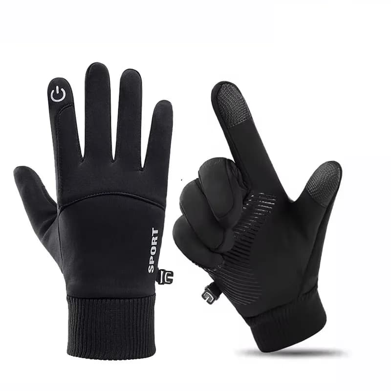 Winter Cycling Gloves Full Finger Touch Screen Fleece Thermal Gloves for Outdoor Sports Motorcycle Ski Running Men Women