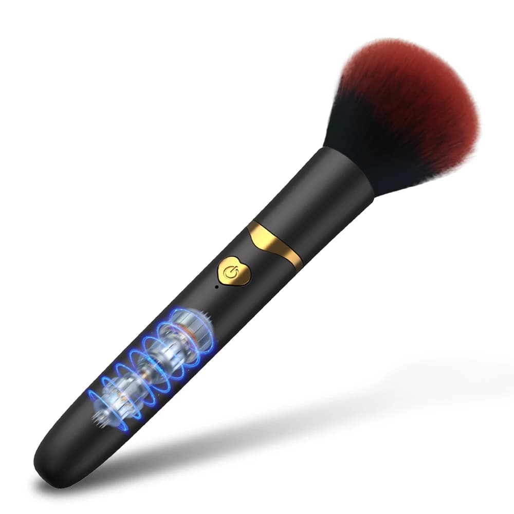 Vibratore a Forma di Pennello da Trucco, Dildo con Forte Vibrazione, Stimolatore per Punto G, Capezzoli e Clitoride, Massaggiatore AV Magic Wand, Giocattoli Sessuali Femminili