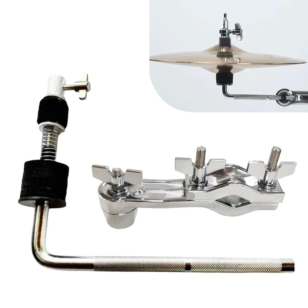 1 pz supporto per braccio per piatti supporto per piatti in metallo estensione morsetto di montaggio per piatti per la maggior parte dei set di batteria per piatti Hi-Hat standard