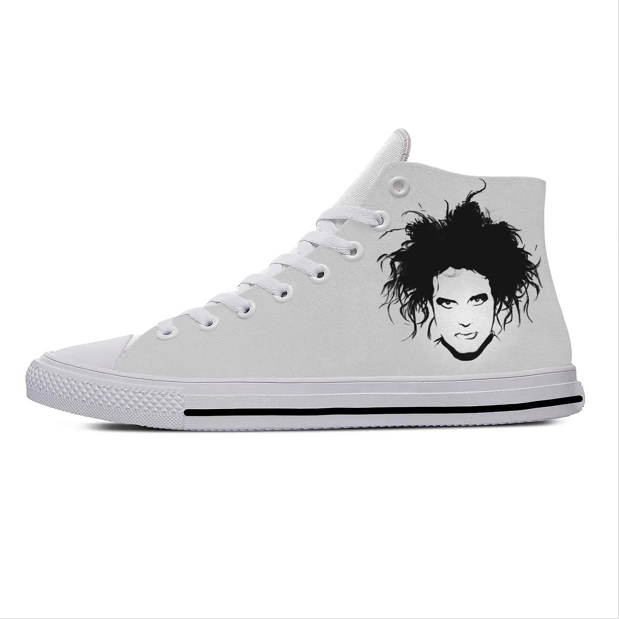 Cure Rock Band Robert Smith The Music Singer Cool Casual Shoes Scarpe da ginnastica traspiranti da uomo e da donna, scarpe leggere con suola alta