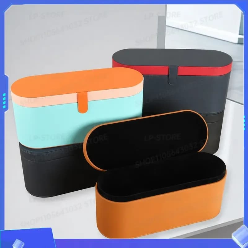 for Curling Iron Hair Dryer Storage Box PU Leather Premium Waterproof Gift Packaging Case Organizer Holder