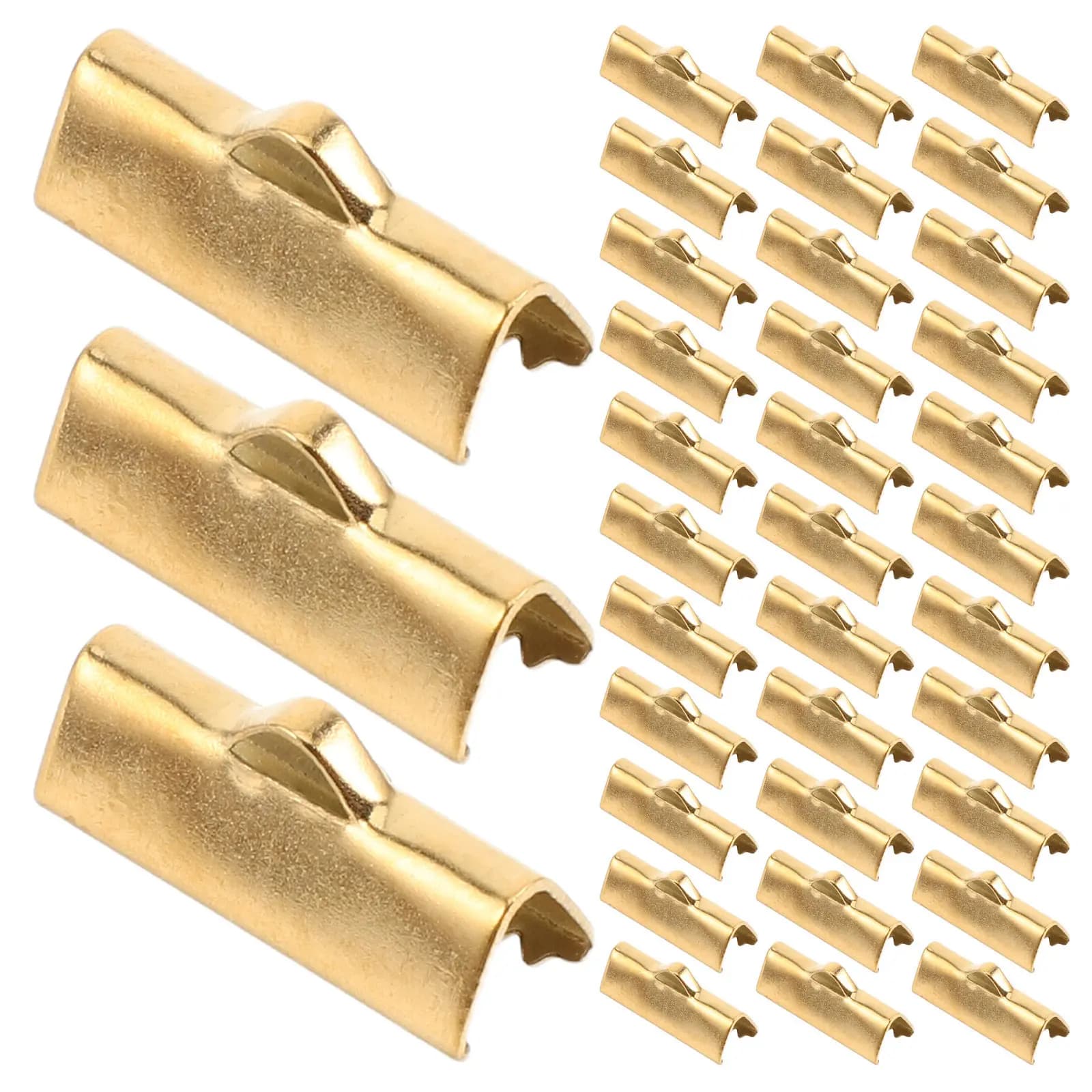 50Pcs Gold Tone Vest Clasps for Bracelets Necklaces Cords DIY Jewelry Crafting End Connectors 8x16mm Secure Closure