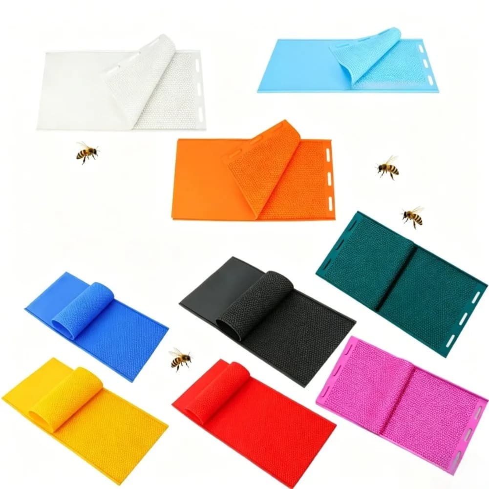 43.5x22.5cm Silicone Beekeeping- Foundation Mold- DIY Beeswax Sheet Press- Tool Kit For Hive Frame Making 2 Pieces Set