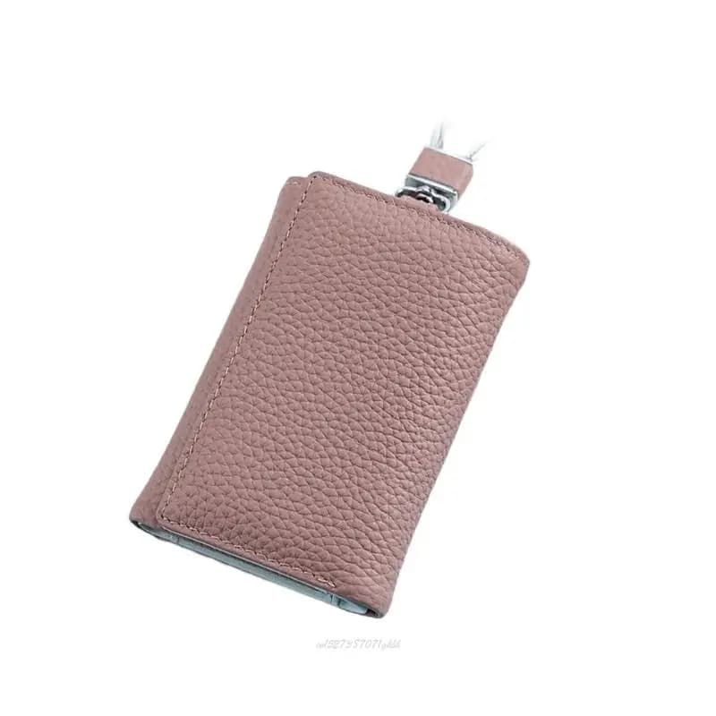 X5XA Portafoglio elegante e pratico per chiavi e soldi con gancio per cintura Porta carte in pelle PU Portafoglio corto per