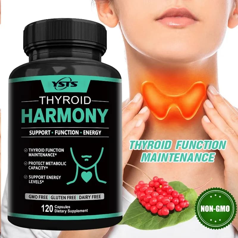 Supplement for Tiroid - Vegan and Non-GMO - Iodine, Vitamin B12 Complex, Zinc, Selenium and Other