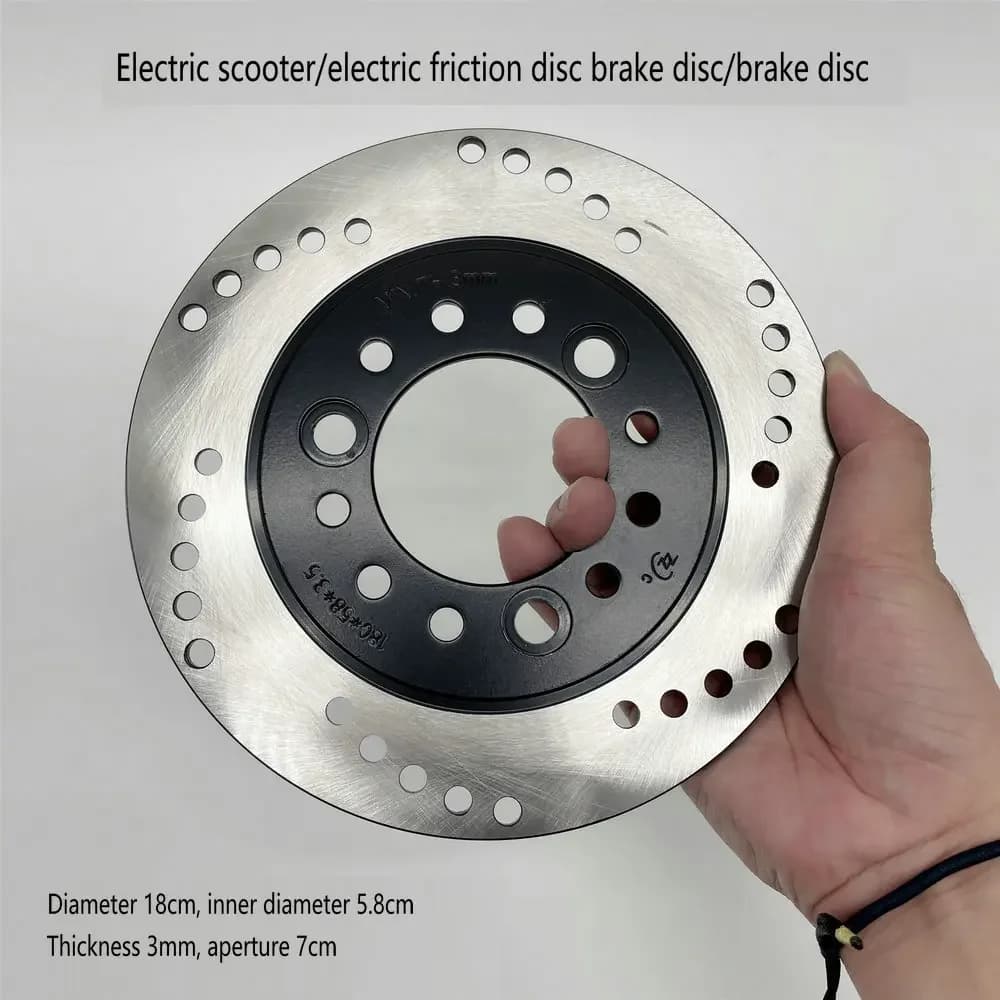 Pastiglia freno per moto elettrica Parte Scooter Disco Diametro esterno 180mm Foro interno 58mm Distanza vite 70mm Spessore