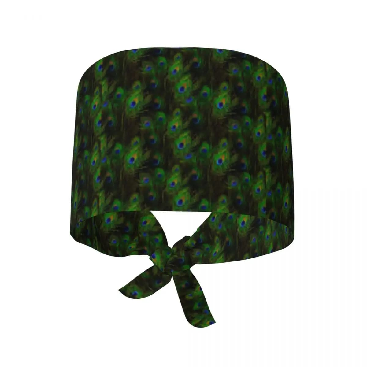 Scrub hat with peacock feathers Medical surgical cap Unisex adjustable nursing cap for dentist