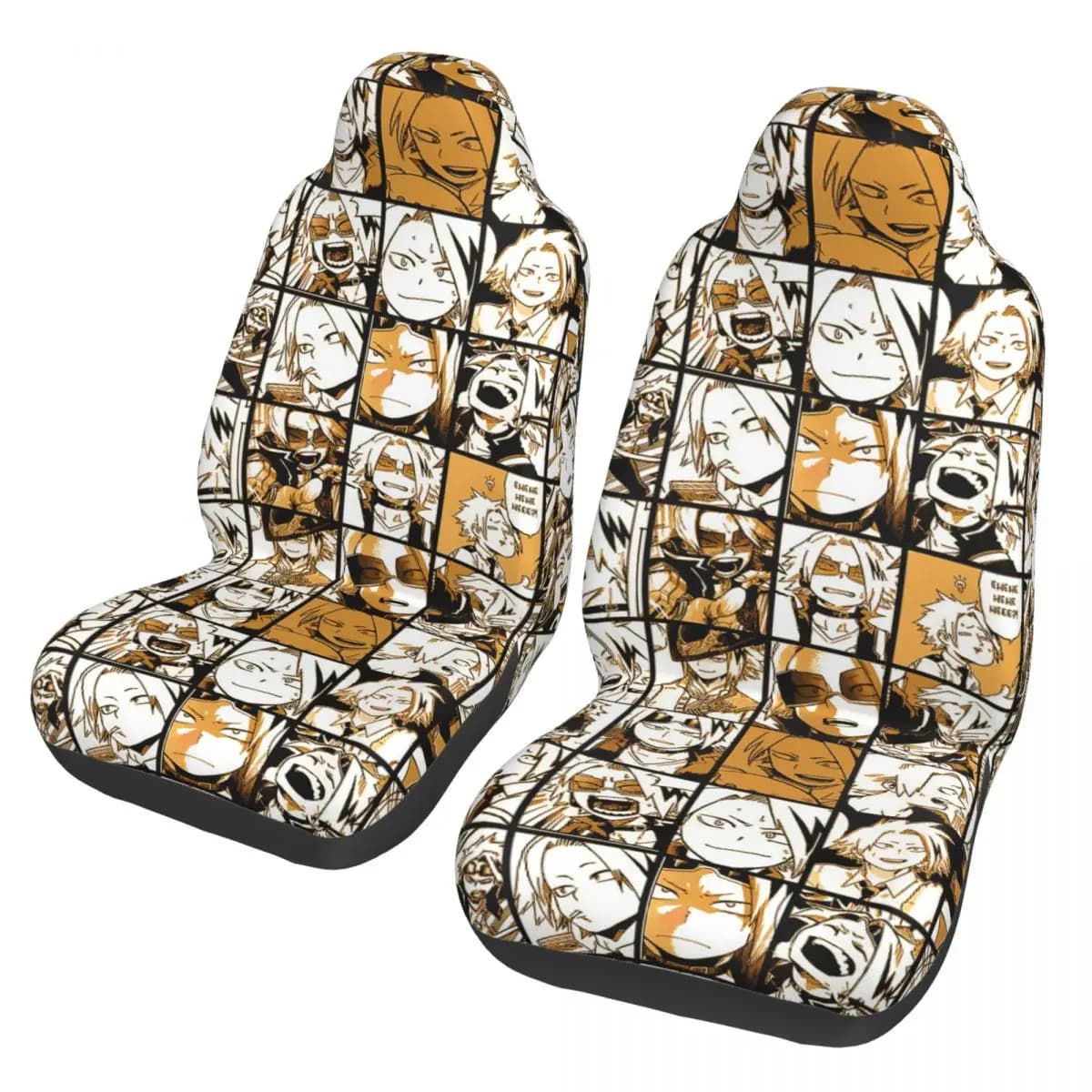 Universal Car Seat Covers for Cars MHA Anime Collage, Interior Cars for Women, Style Anime, in Polyester