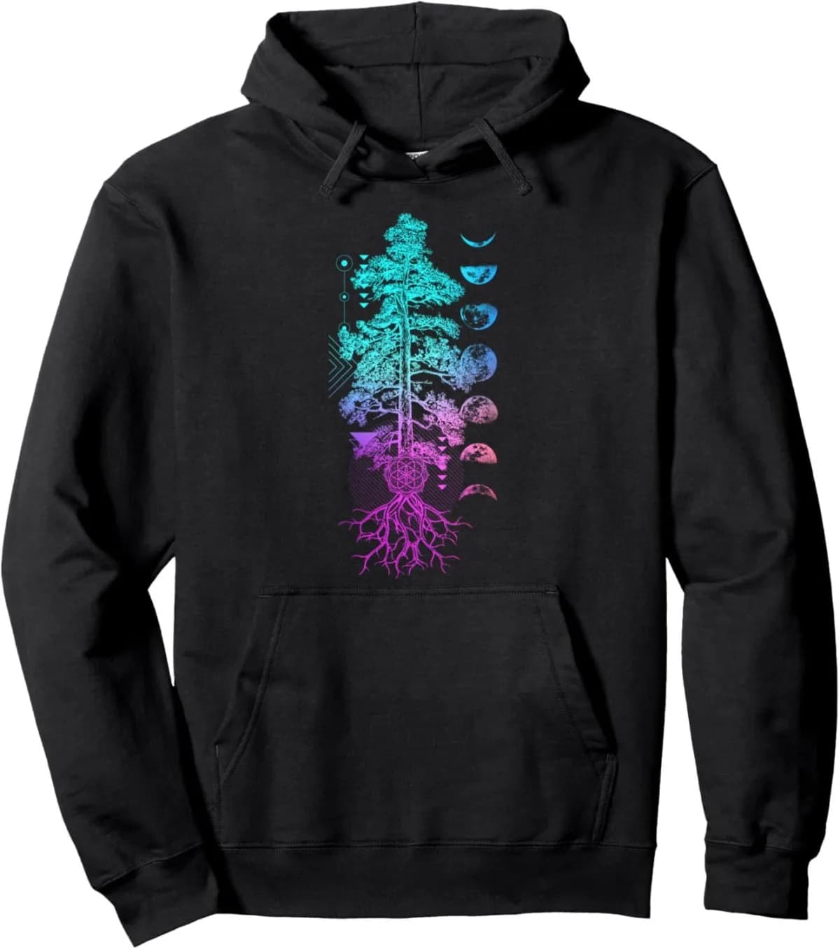 Felpa con cappuccio stampata con motivo albero della vita per il tempo libero alla moda da uomo Felpa con cappuccio lavorata a maglia in velluto spesso stile street adatta per i regali del festival