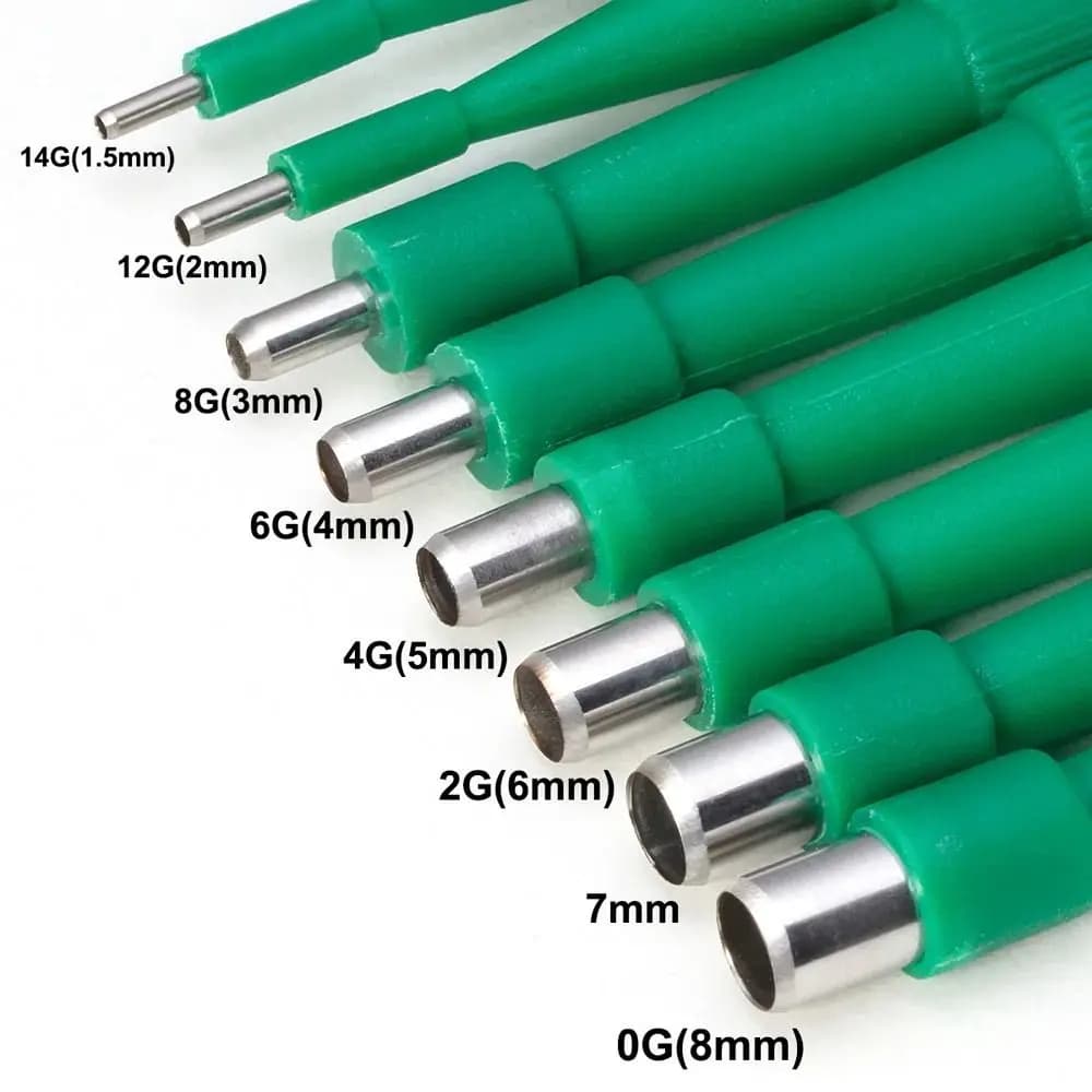 Micro strumento per piercing al corpo in acciaio inossidabile, perno per naso acrilico, perforatore dermico, perno per ombelico, perno per orecchio, strumento per piercing dermico, strumento per gioielli